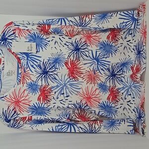 (New) Kim Rogers "Happy 4th" Long Sleeve 3/4 Crew Top - Size XL